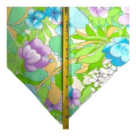Hawaiian Floral Head Scarf Do Rag Tropical Multicolored Floral Scarf 28” X 9” - Picture 7 of 7